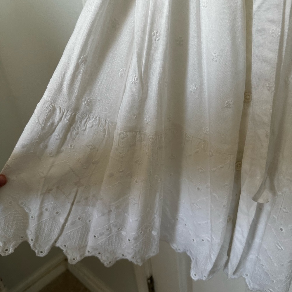 BNWOT Old Navy White Eyelet Midi Dress - Picture 5 of 9